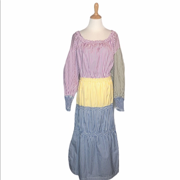 NWT CF Goldman Colorful MultiStripe Maxi Dress 8 - Picture 2 of 13